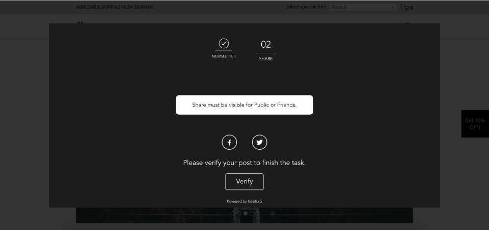 screenshot of Girafi