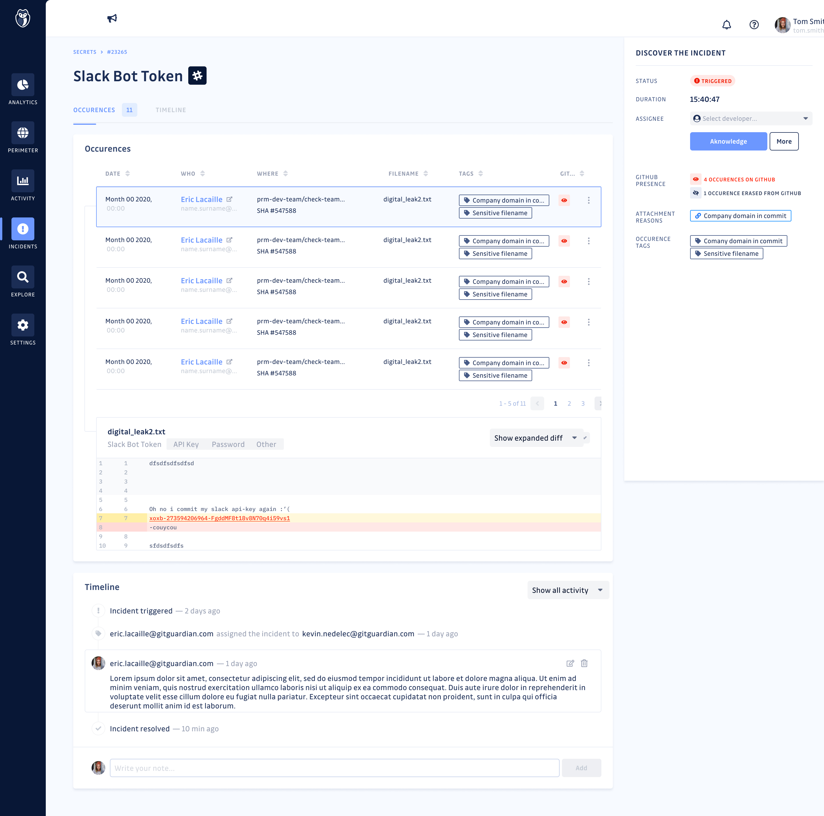 screenshot of GitGuardian