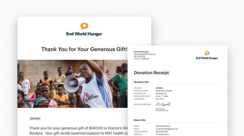 screenshot of GiveForms