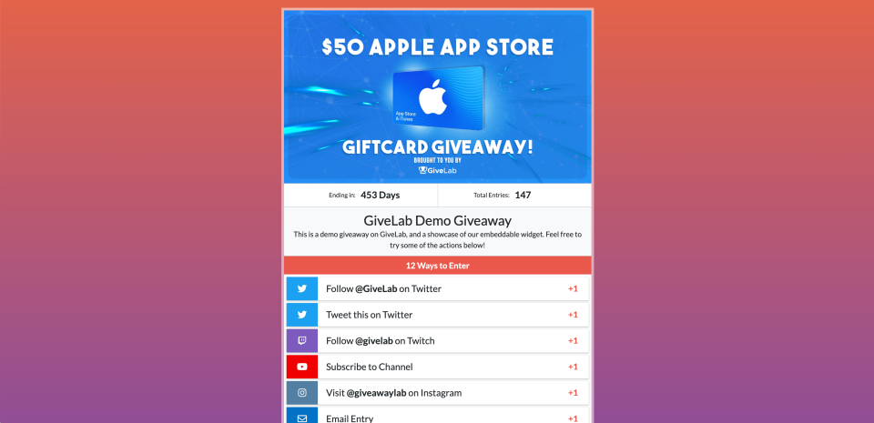 screenshot of GiveLab