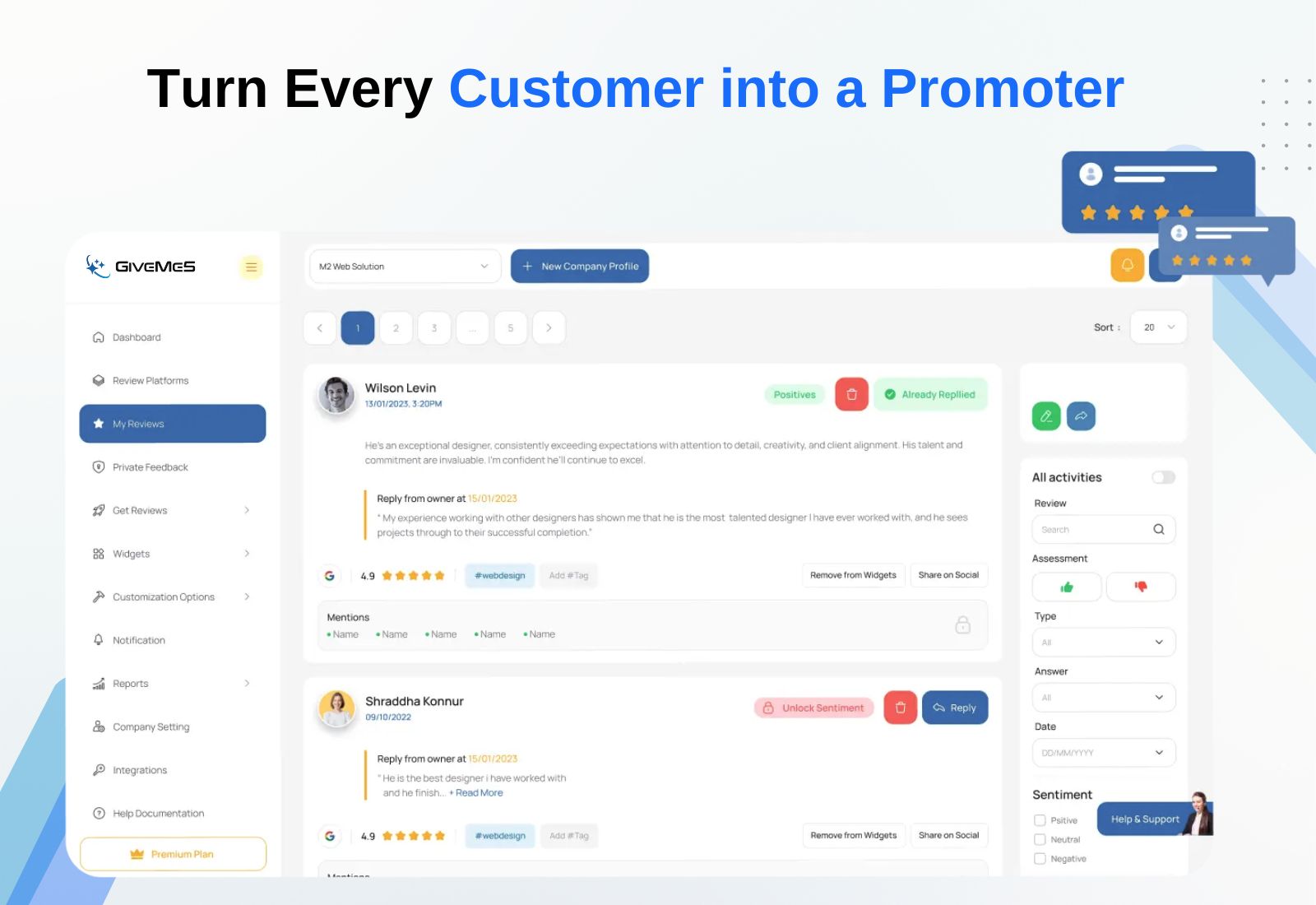 screenshot of GiveMe5.ai