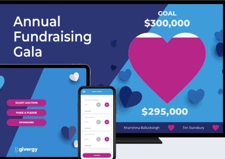 screenshot of Givergy