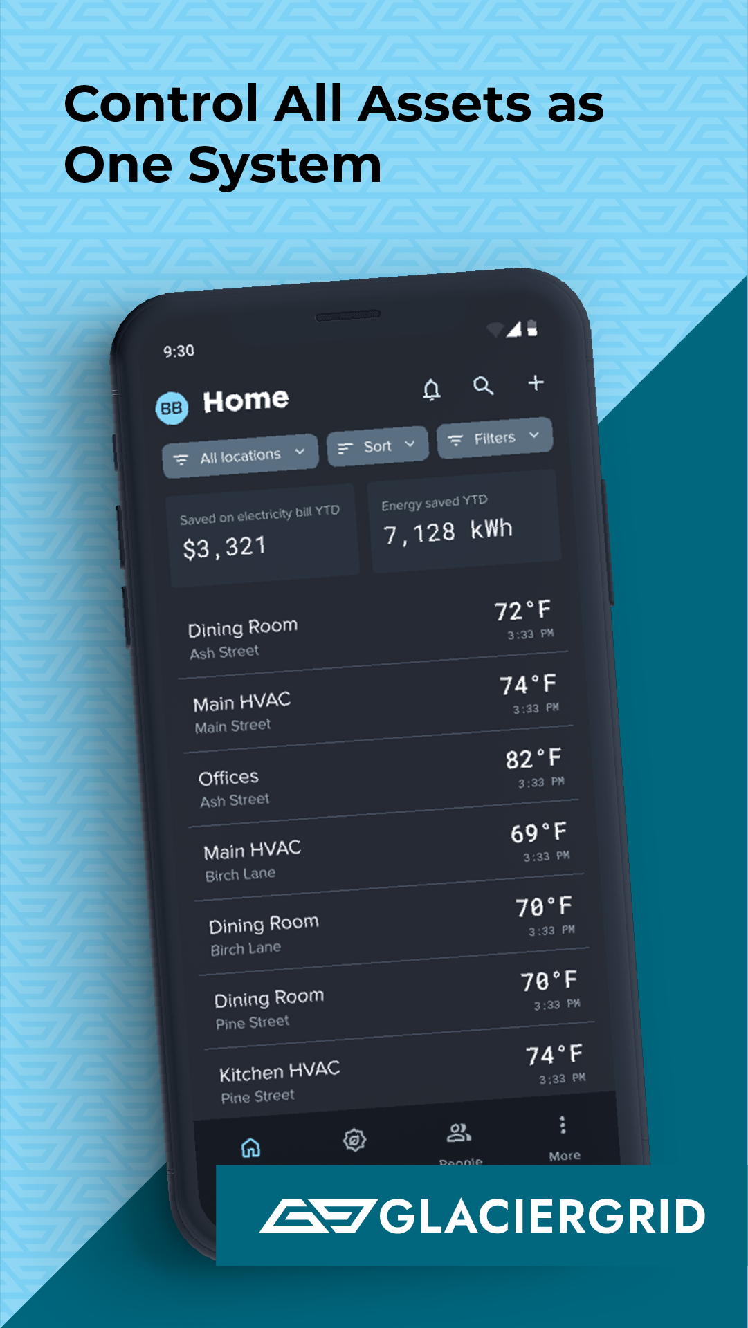 screenshot of GlacierGrid