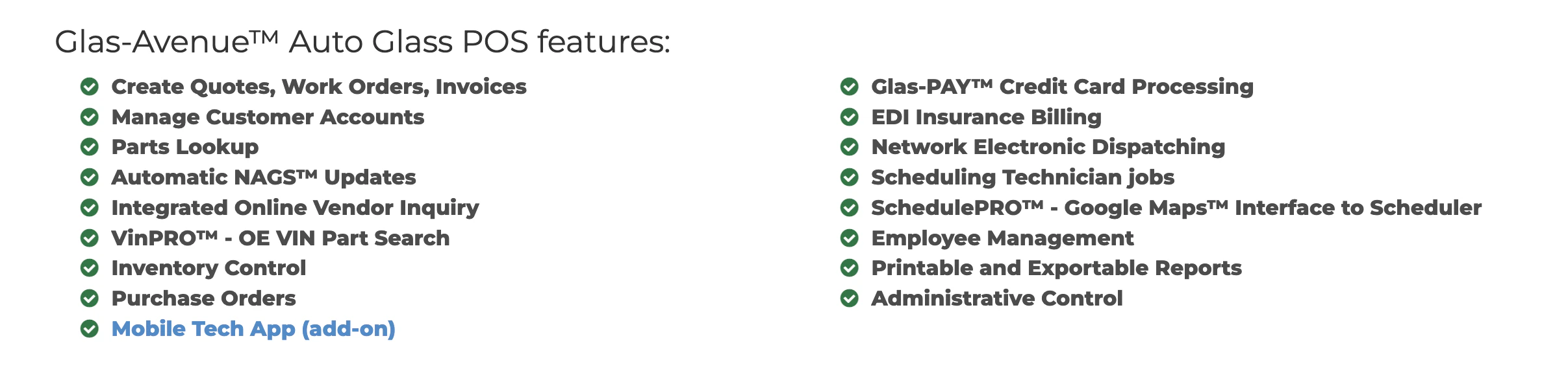 screenshot of Glas-Avenue