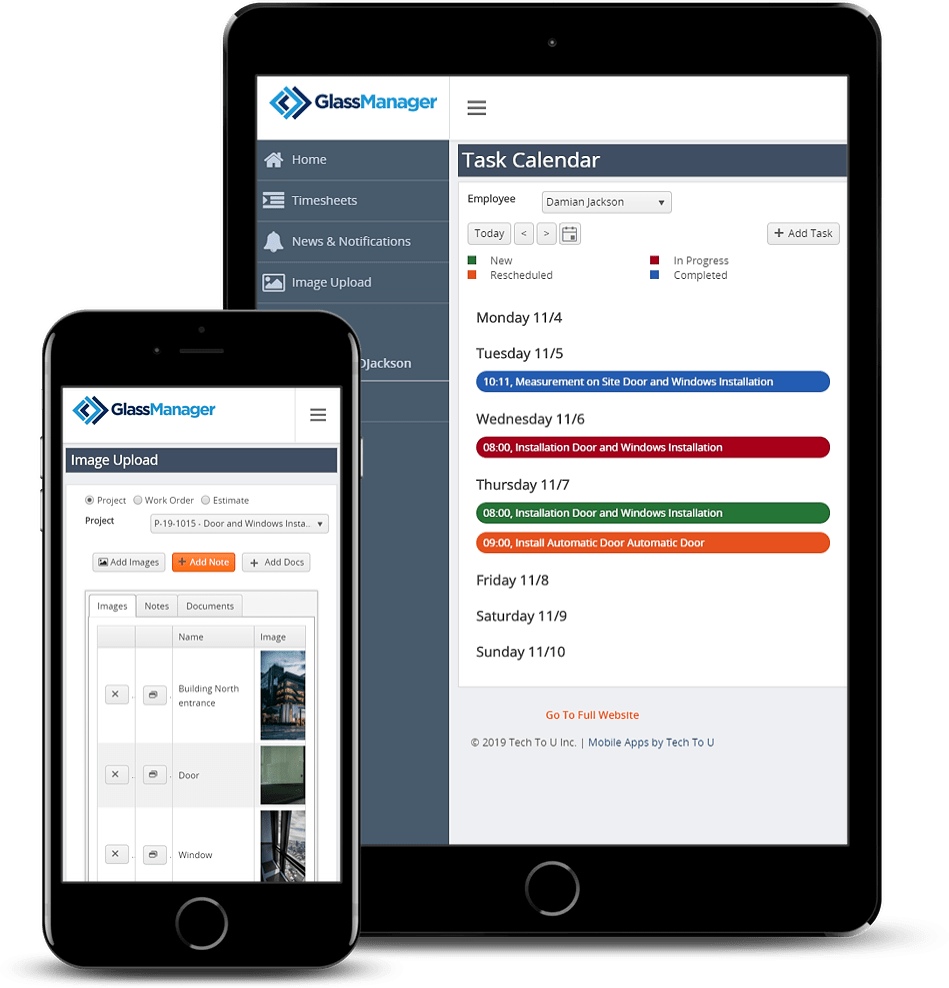 screenshot of GlassManager