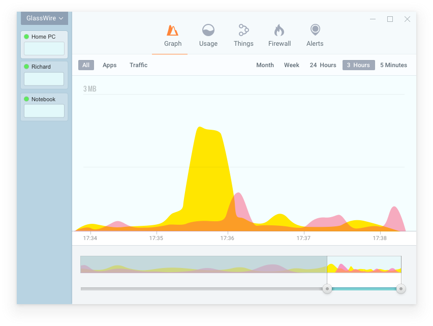 screenshot of GlassWire
