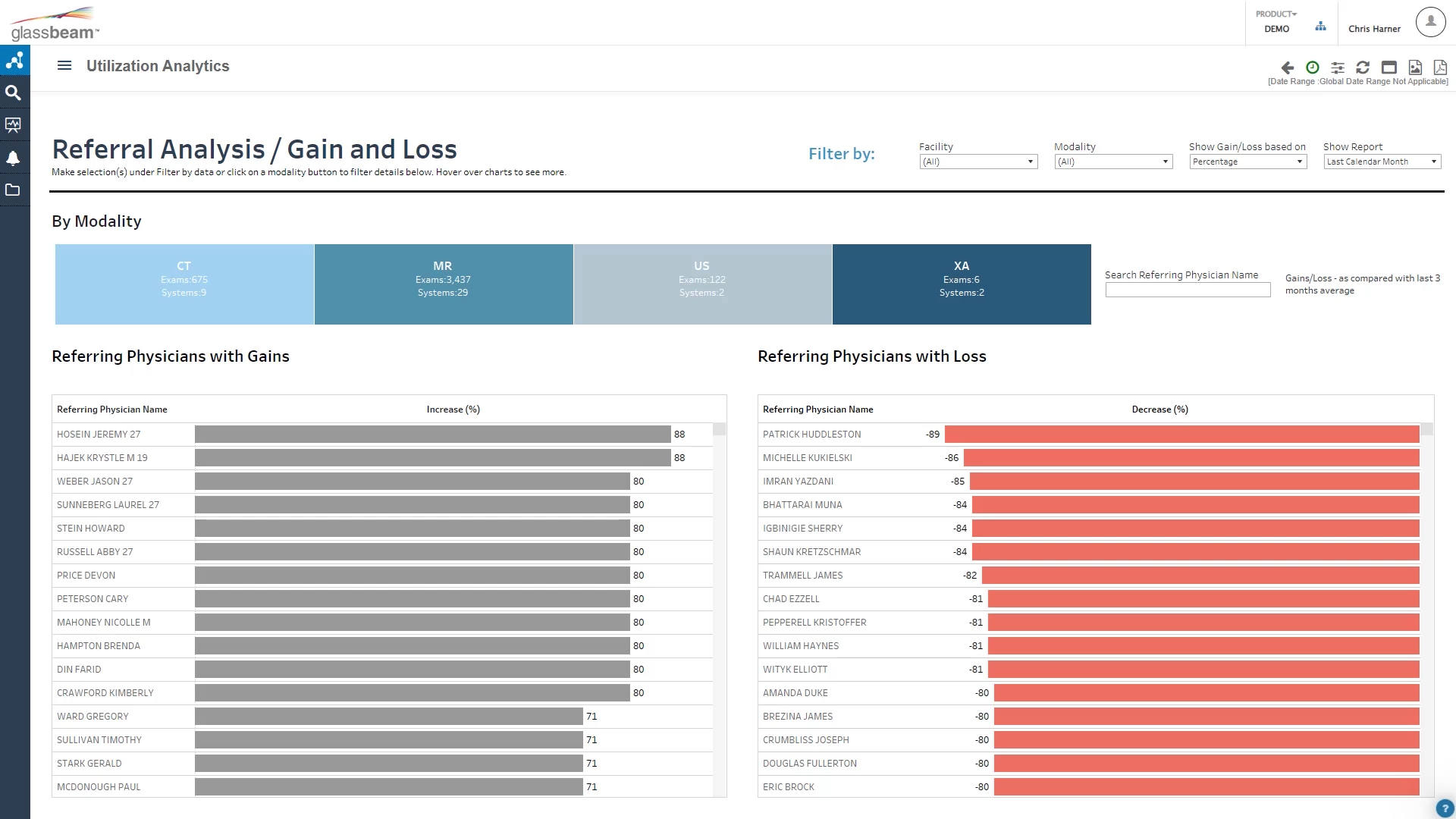screenshot of Glassbeam