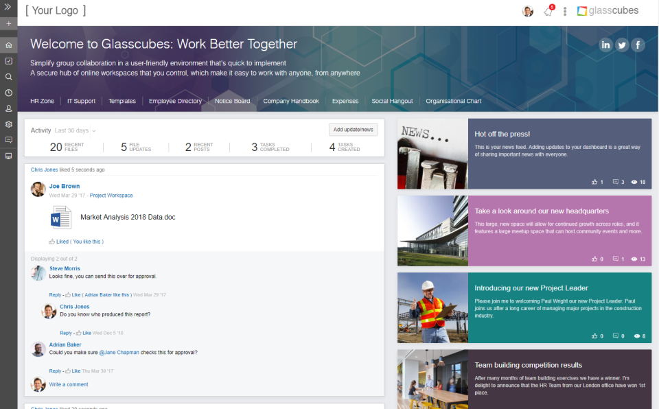 screenshot of Glasscubes