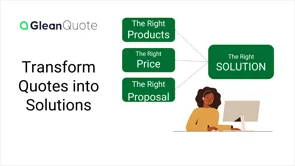 screenshot of GleanQuote