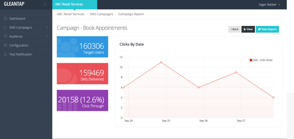 screenshot of Gleantap