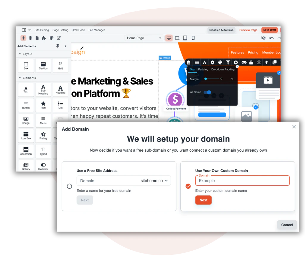 screenshot of GlideCampaign