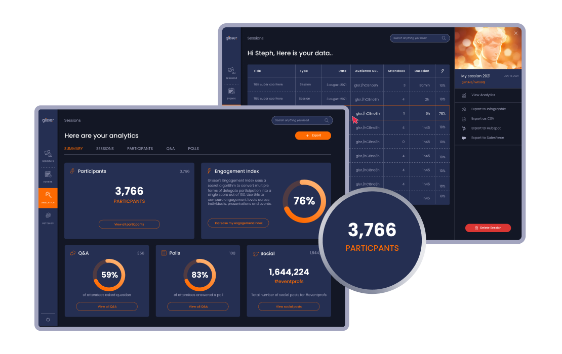 screenshot of Glisser