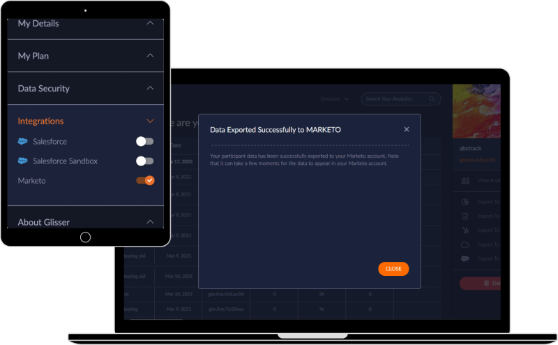 screenshot of Glisser