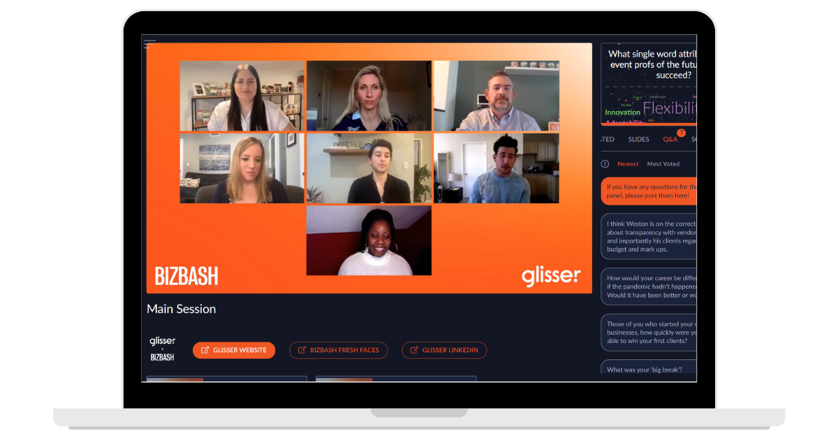 screenshot of Glisser