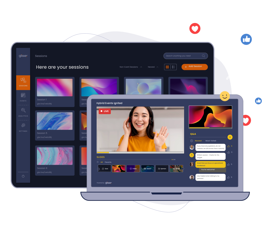 screenshot of Glisser