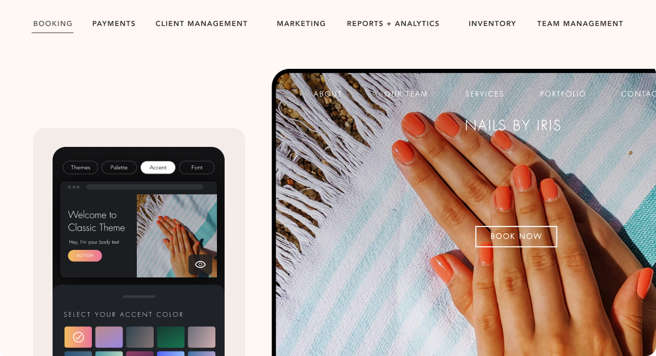 screenshot of GlossGenius