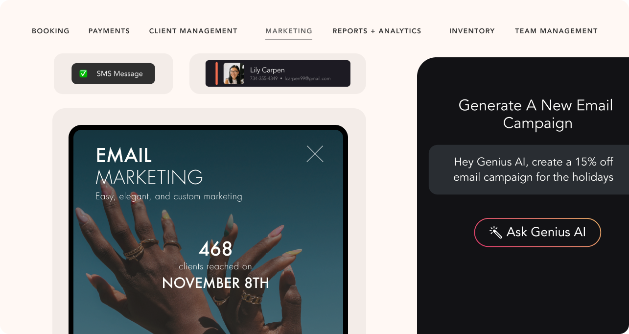 screenshot of GlossGenius