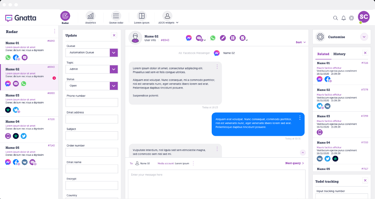 screenshot of Gnatta