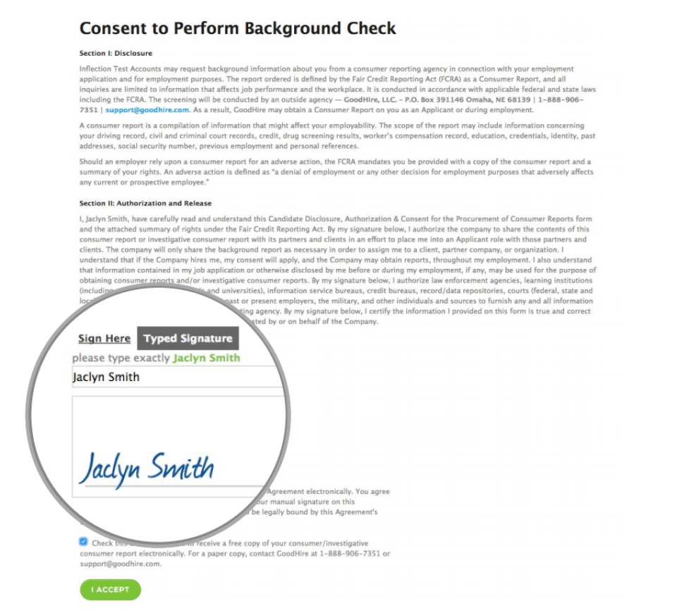 screenshot of GoodHire