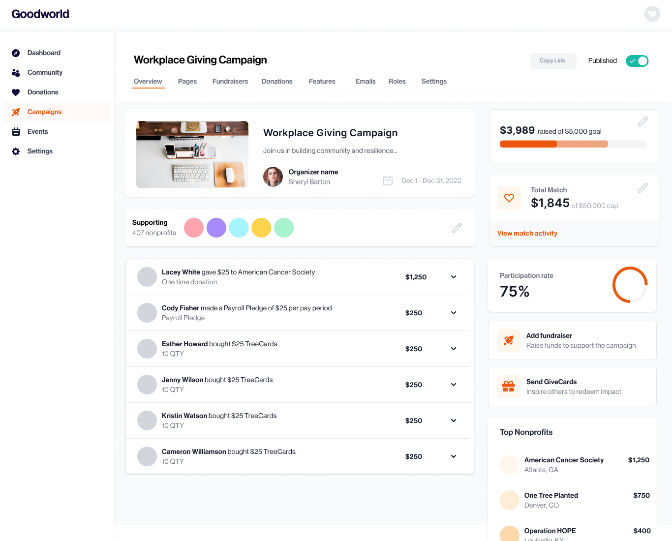 screenshot of Goodworld