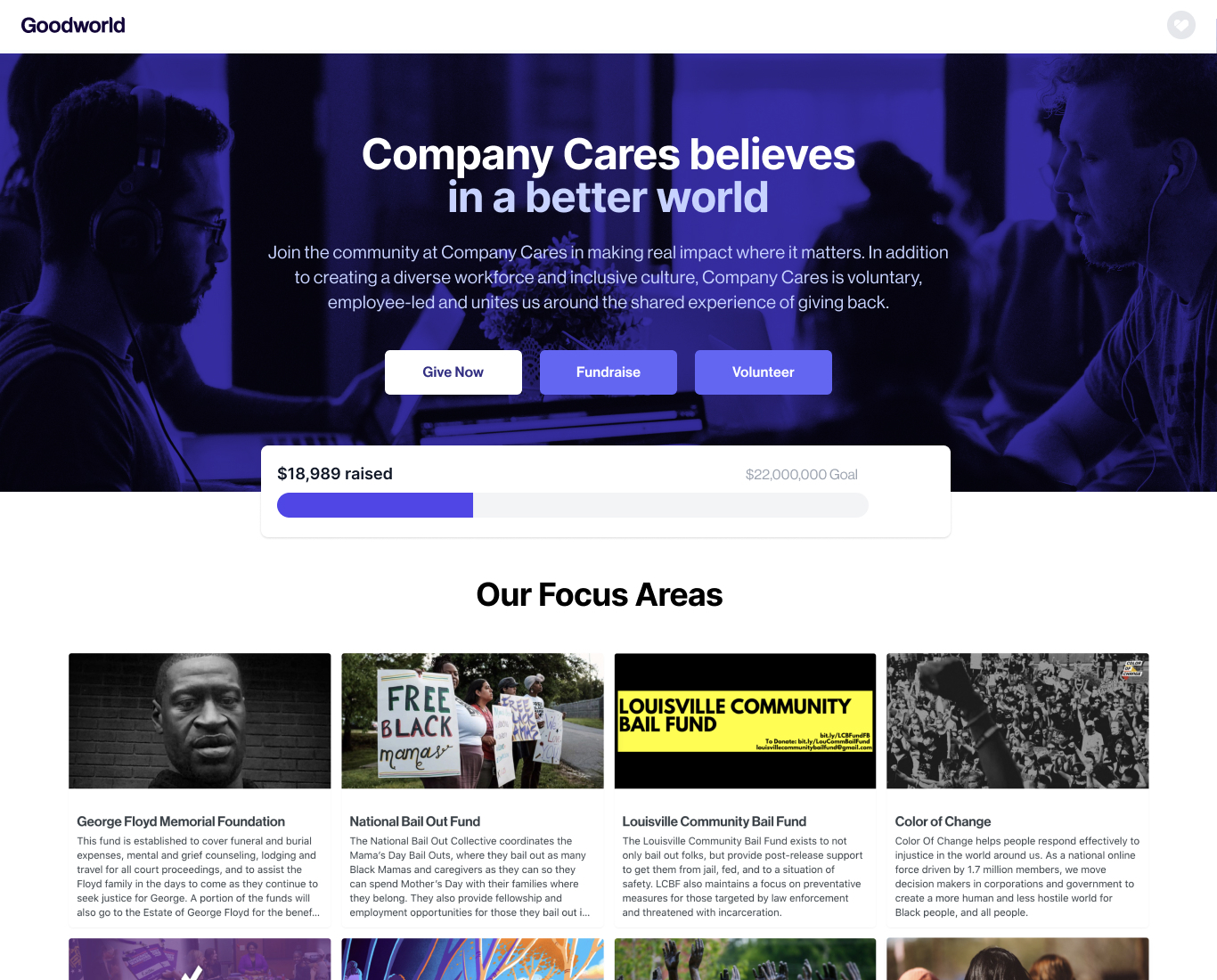 screenshot of Goodworld