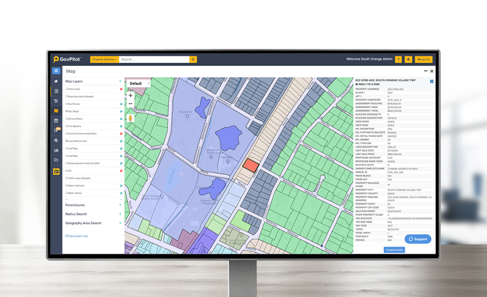 screenshot of GovPilot