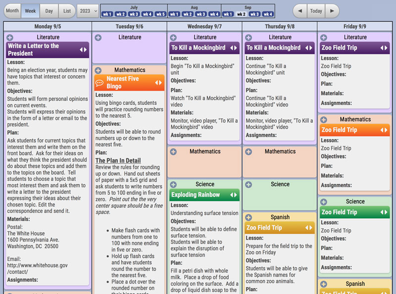 screenshot of Gradelink