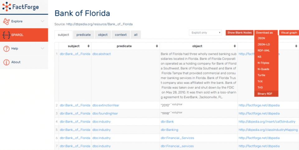 screenshot of GraphDB