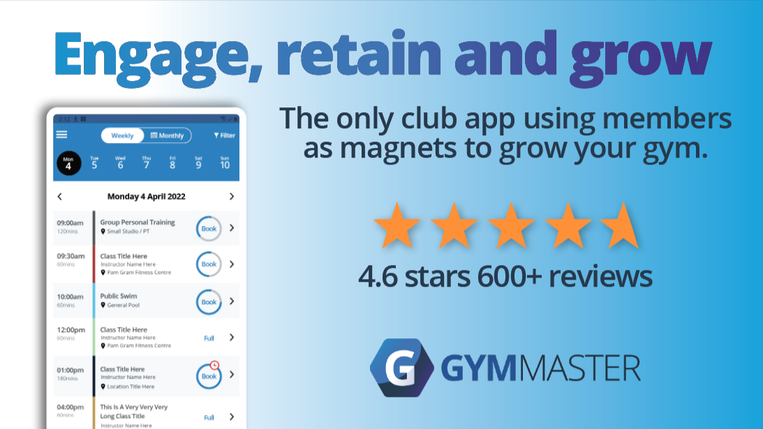 screenshot of GymMaster