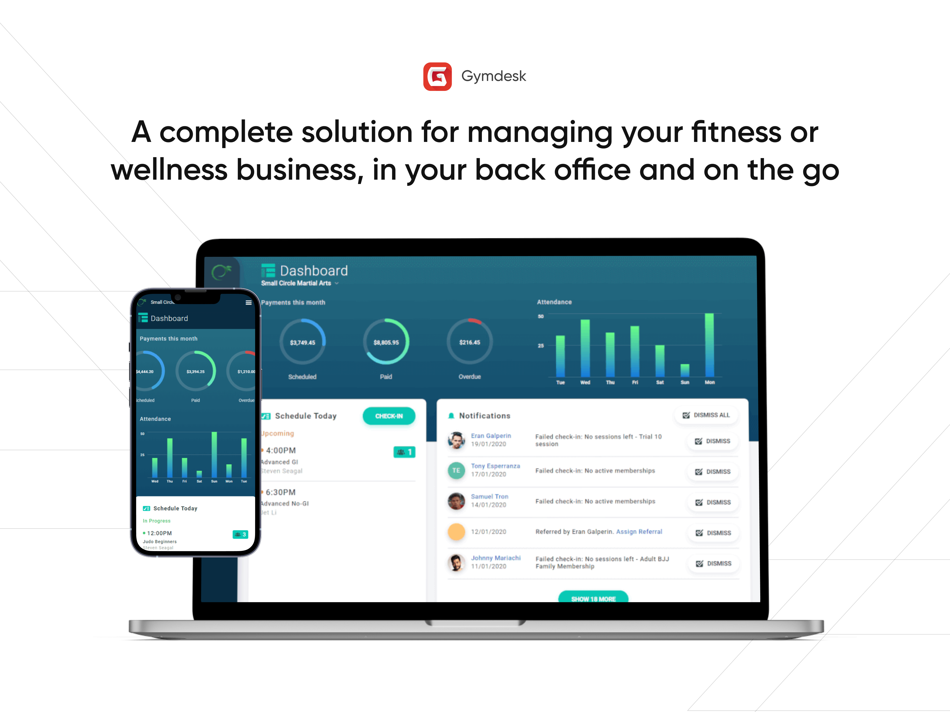 screenshot of Gymdesk