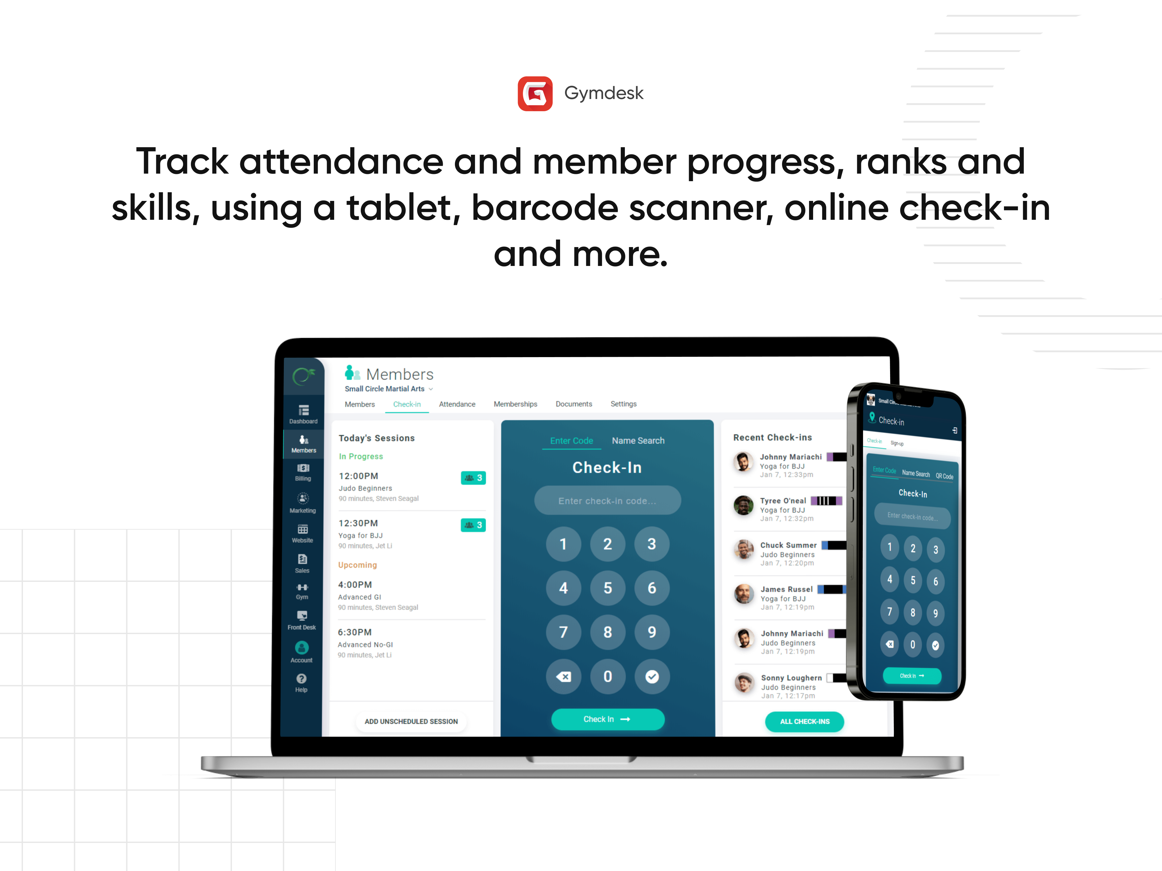 screenshot of Gymdesk