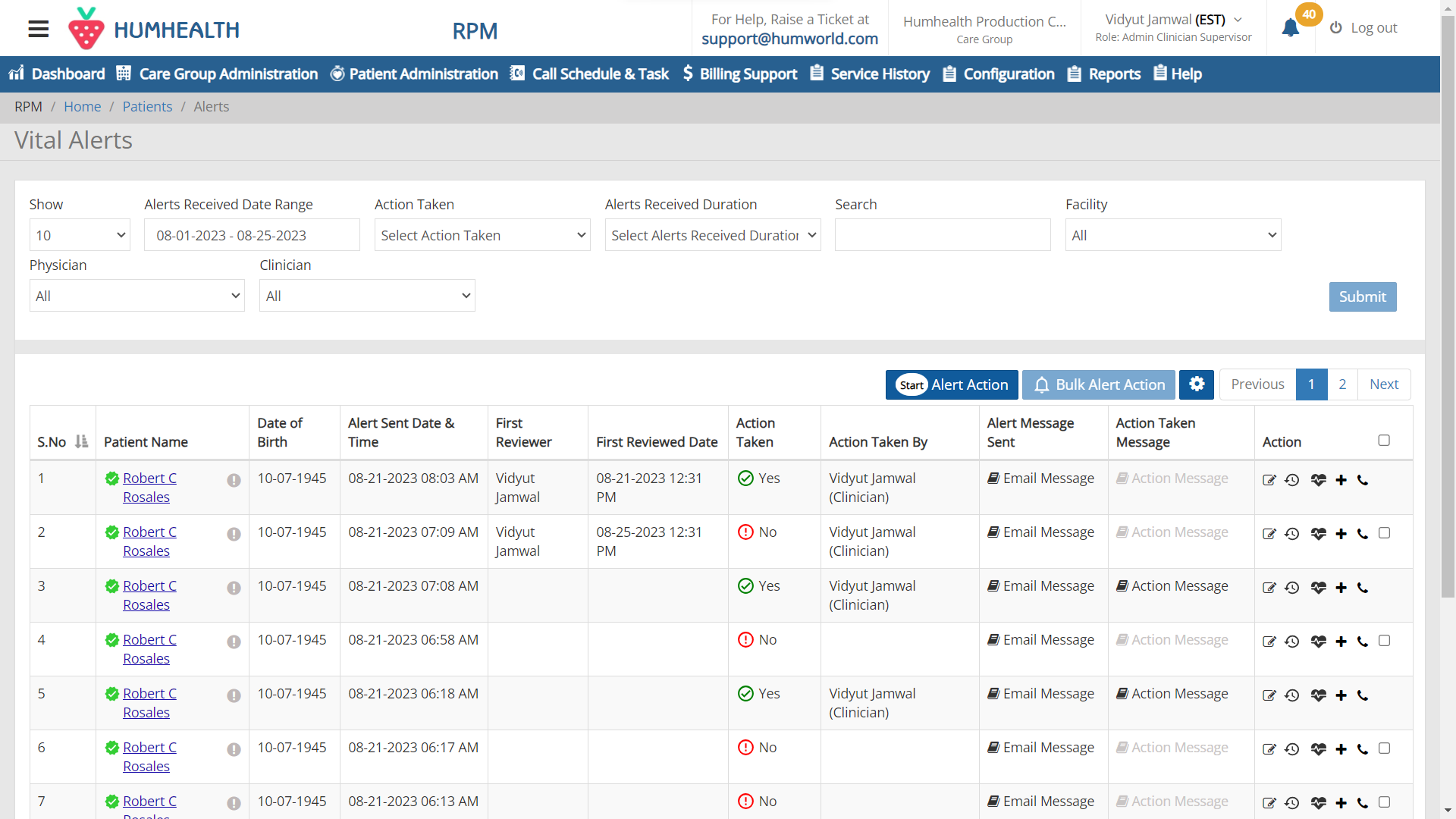 screenshot of HUMHEALTH