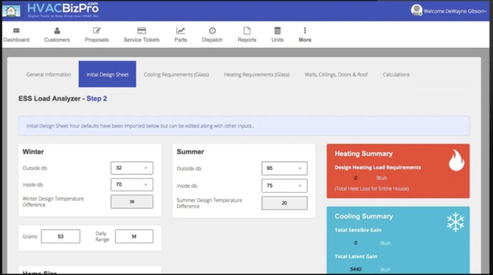 screenshot of HVACBizPro