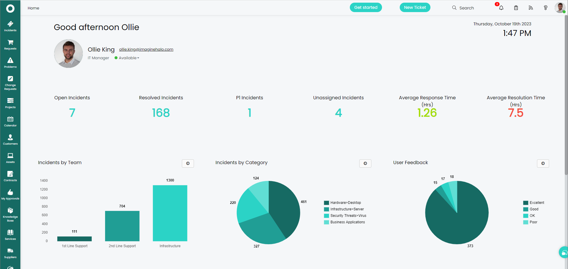 screenshot of HaloITSM