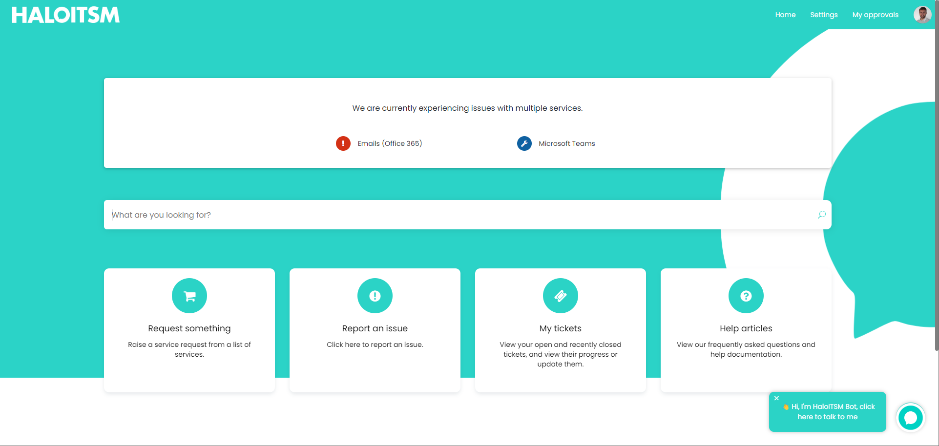 screenshot of HaloITSM