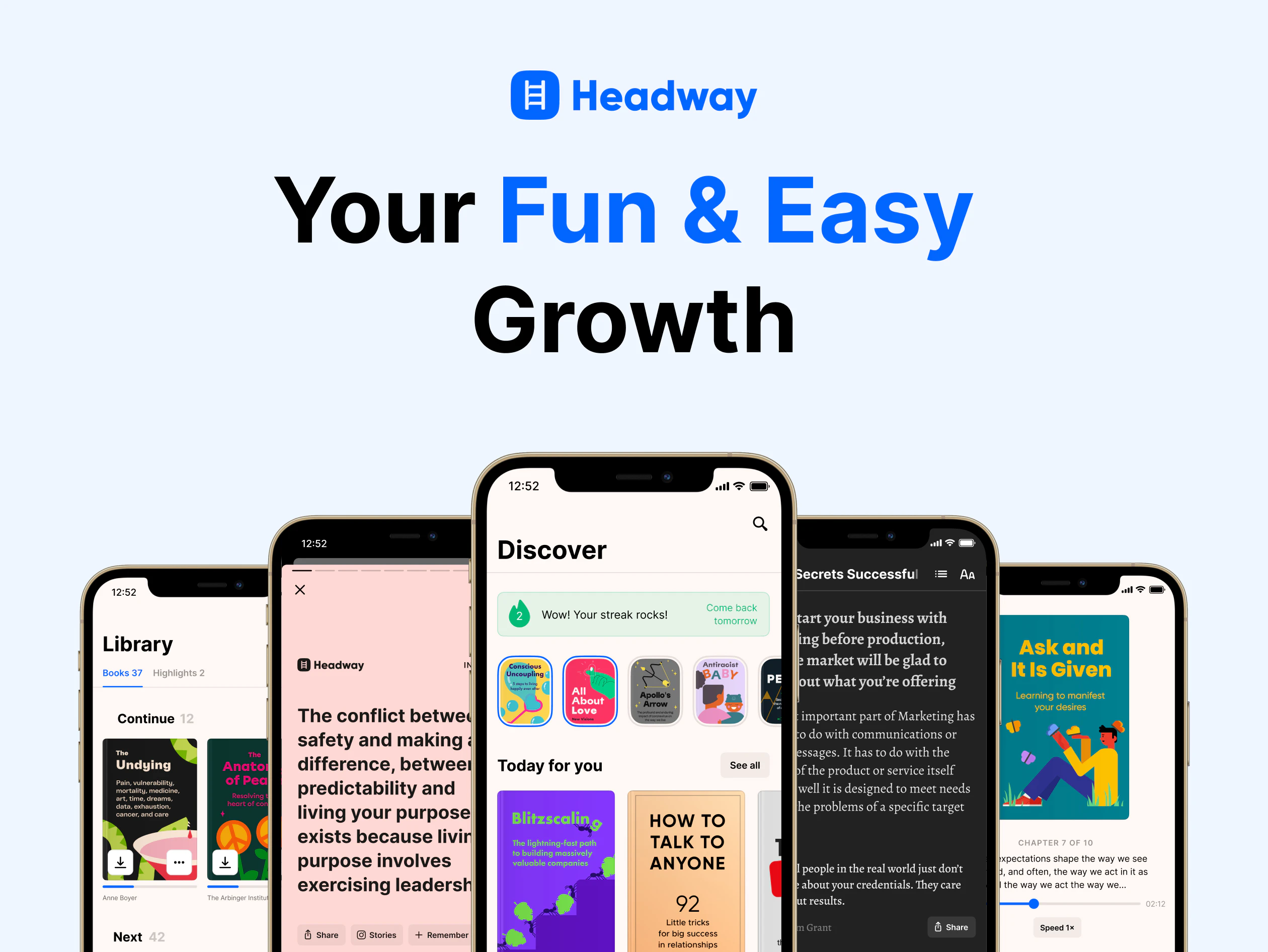 screenshot of Headway