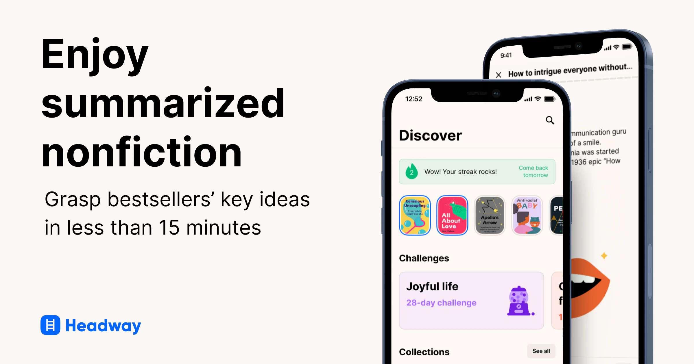 screenshot of Headway