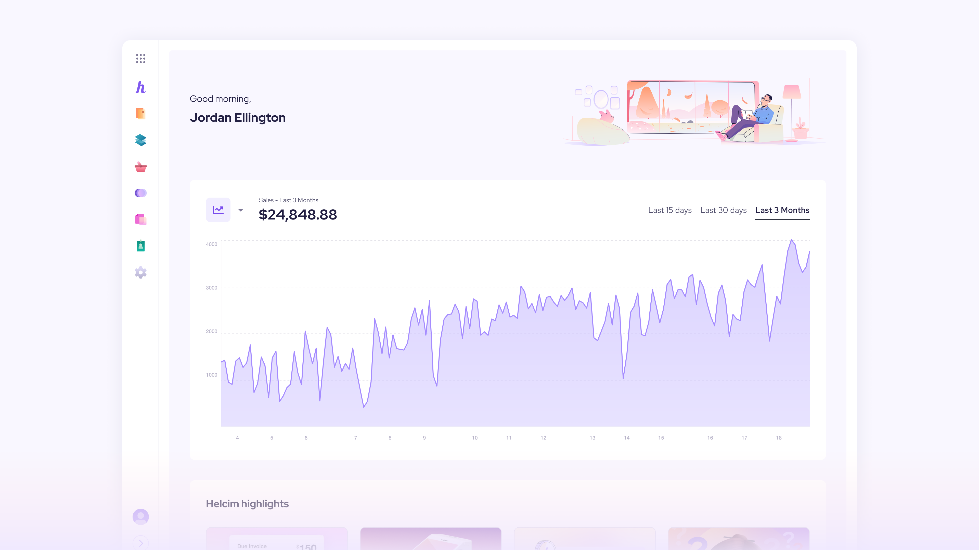 screenshot of Helcim