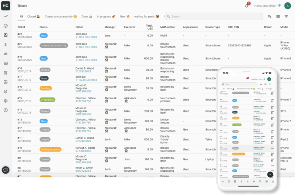 screenshot of HelloClient