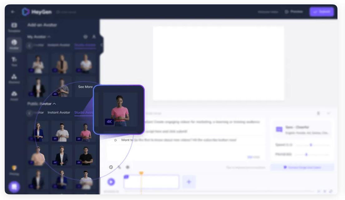 screenshot of HeyGen