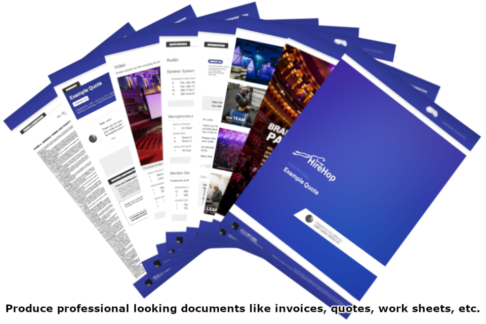 screenshot of HireHop