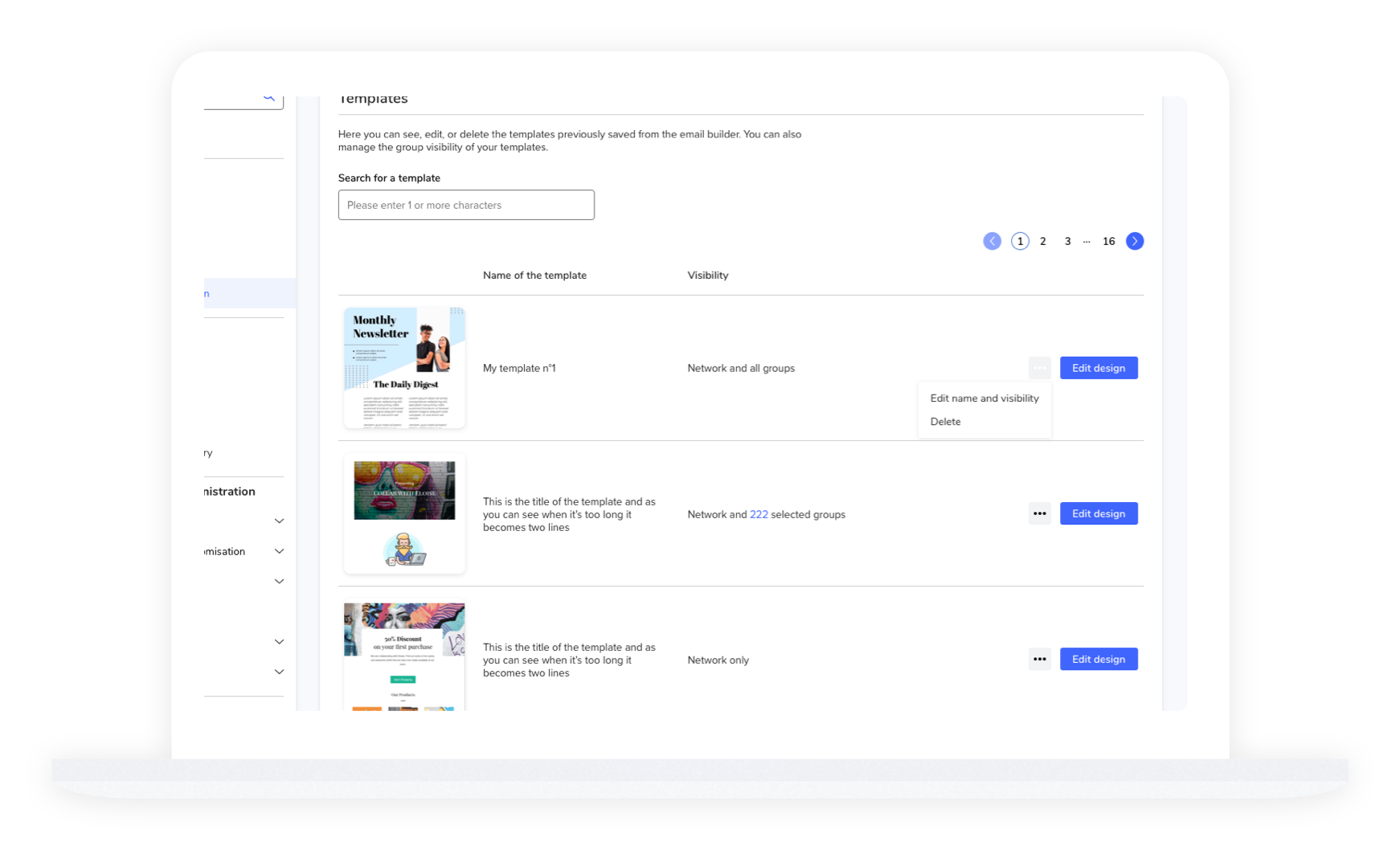 screenshot of Hivebrite