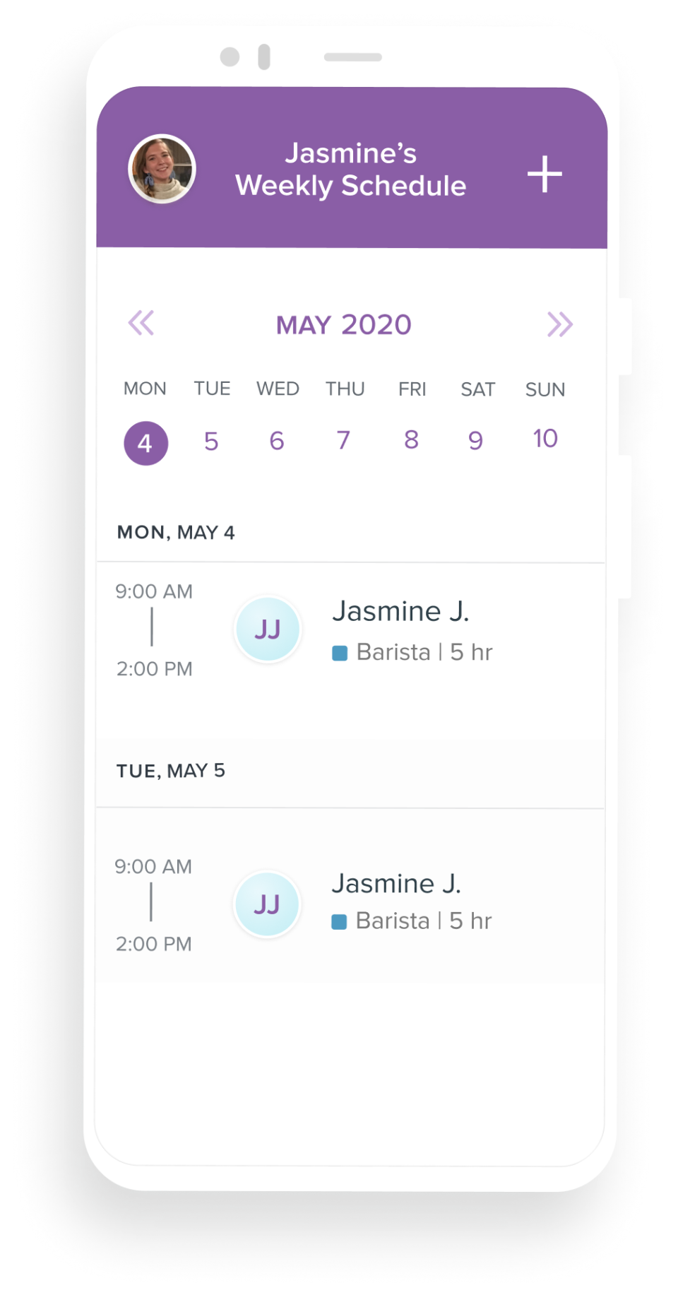 screenshot of Homebase