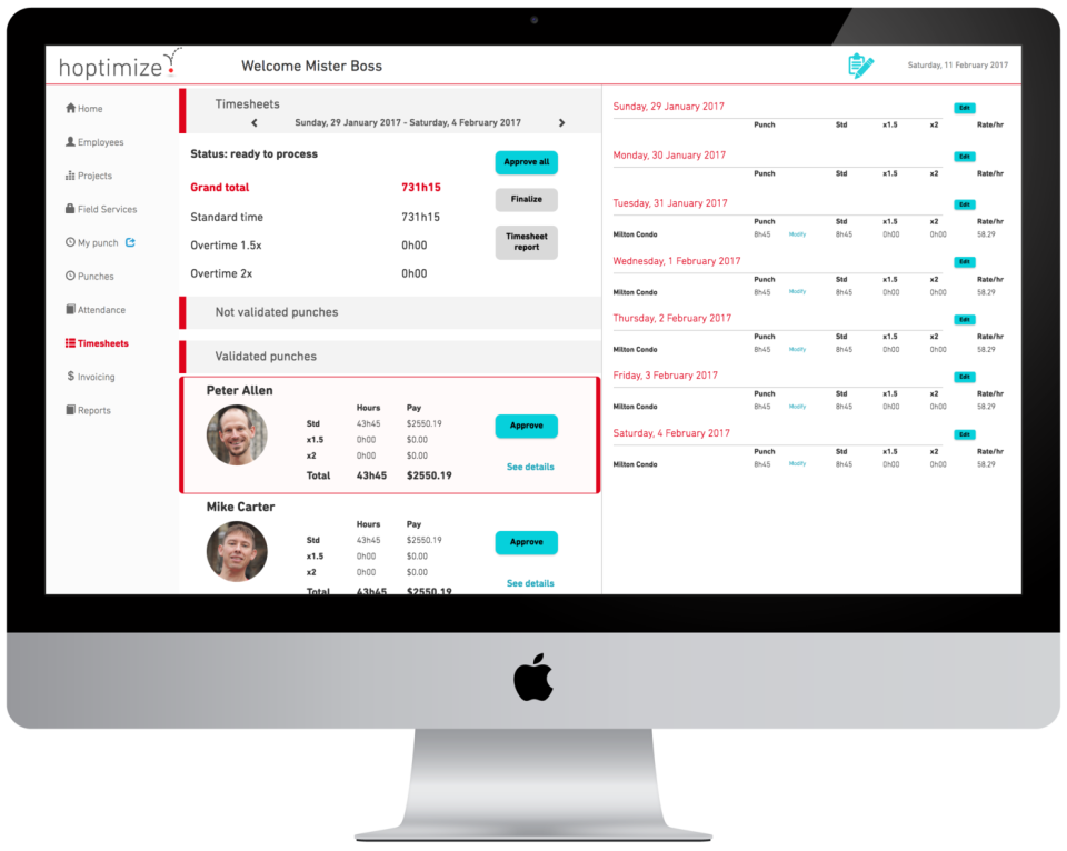 screenshot of Hoptimize