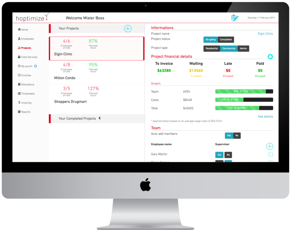 screenshot of Hoptimize