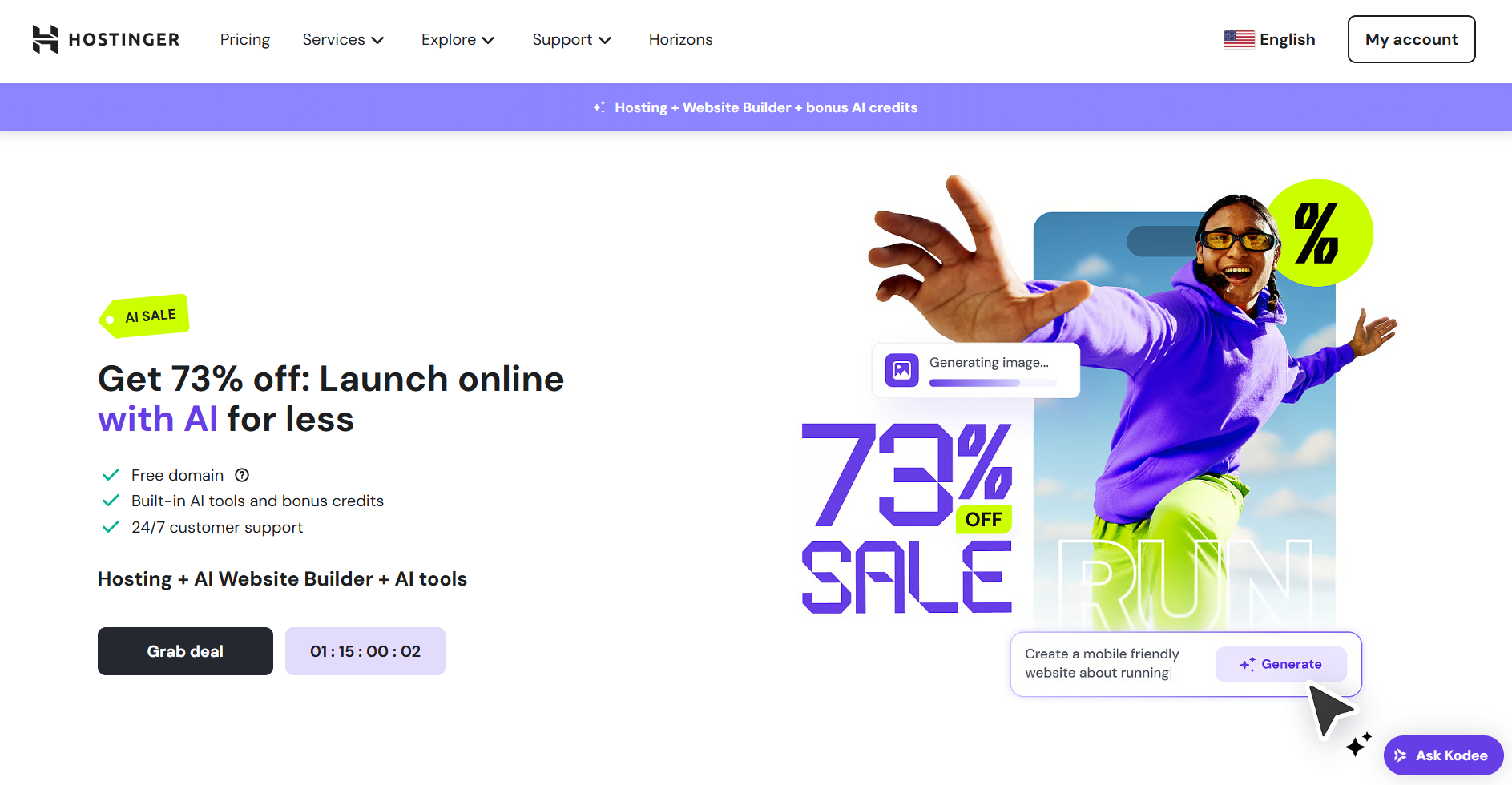 screenshot of Hostinger