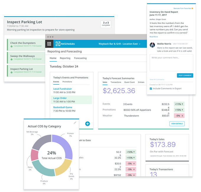 screenshot of HotSchedules