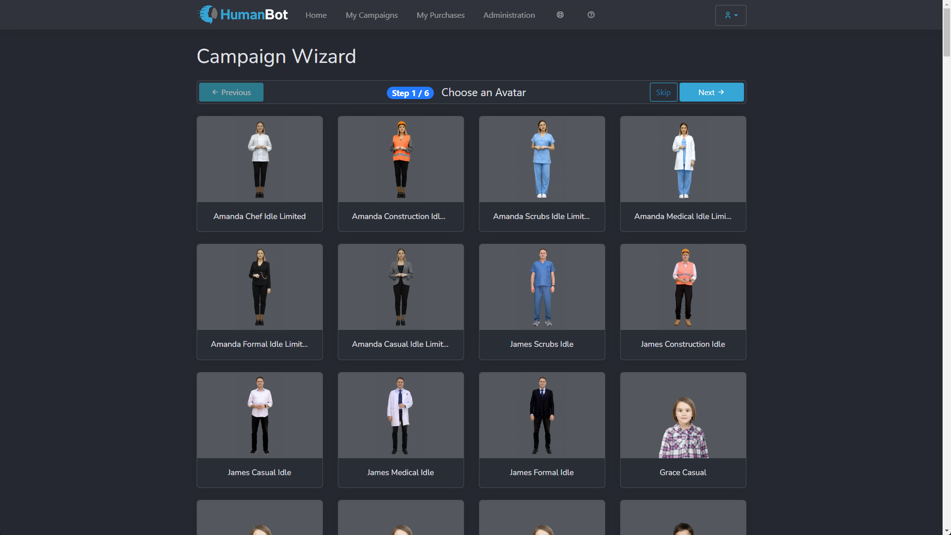 screenshot of HumanBot