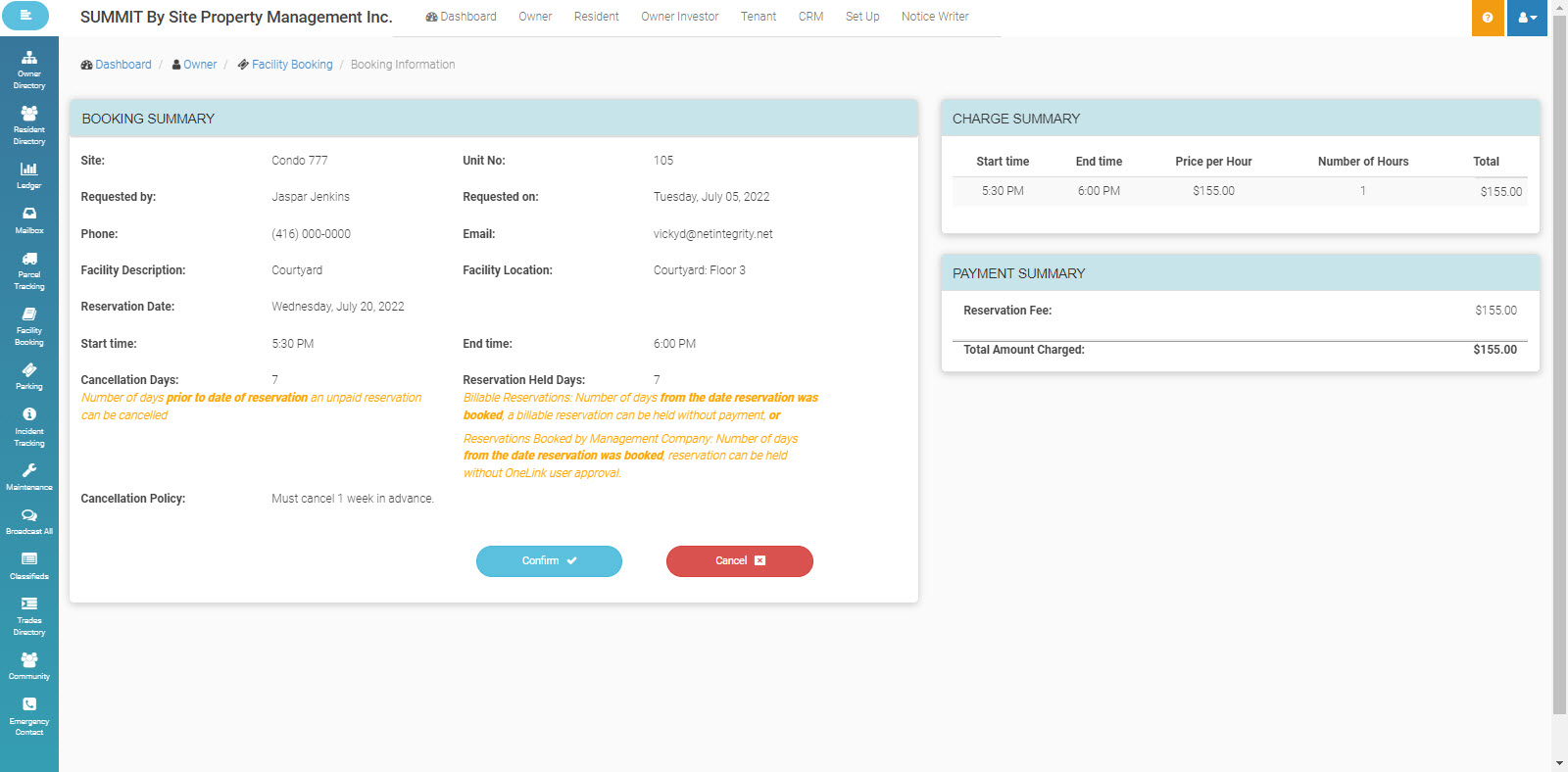 screenshot of INFO-Tracker