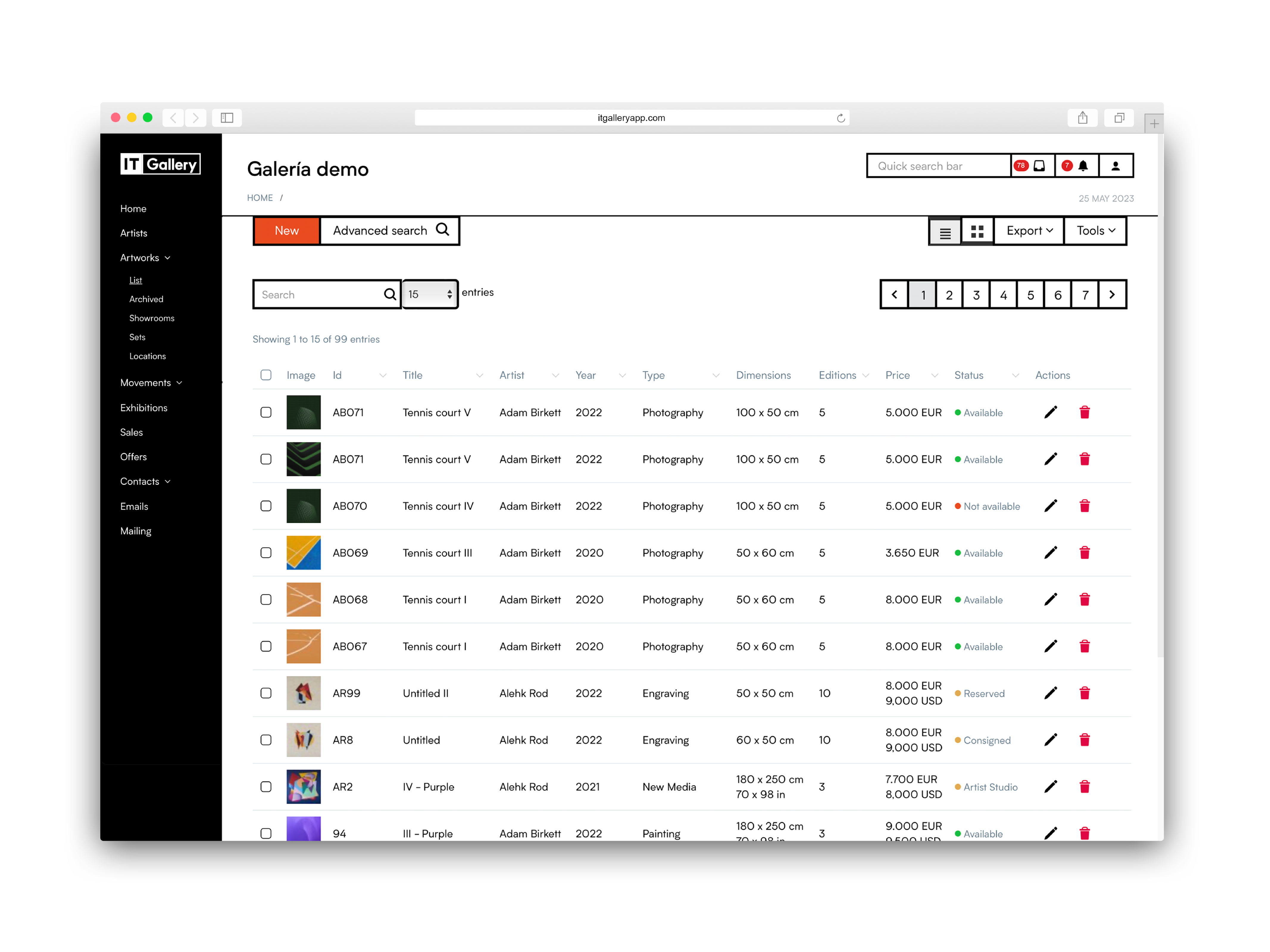 screenshot of ITgallery